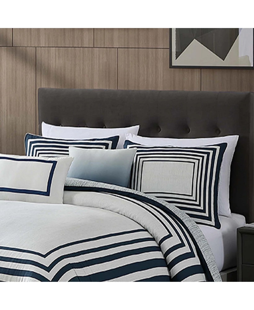Bebejan Frames Bedding 200 Thread Count 100% Cotton Sateen 5 Piece King Size Reversible Comforter Set