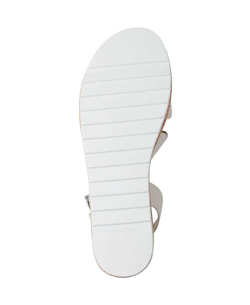 Marc Fisher Women's Gabrey Asymmetrical Strap Platform Sandals
