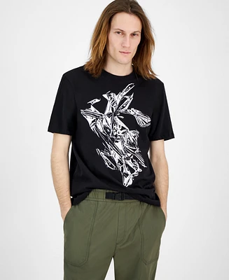 Hugo by Boss Men's Diakromio Short Sleeve Crewneck Logo Graphic T-Shirt