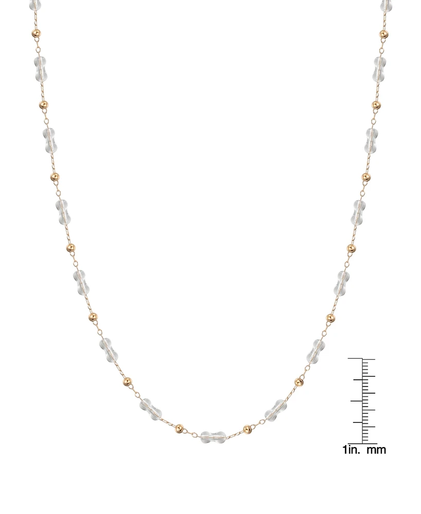 Macy's Gold-Plated Clear Crystal Necklace