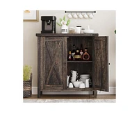 gaomon Buffet Cabinet Farmhouse Storage Cabinet with Doors and Shelves, Buffets and Sideboards Entryway Cabinet with Storage Accent Console Cabinet fo