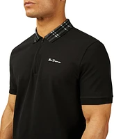 Ben Sherman Men's Tartan Collar Polo Shirt