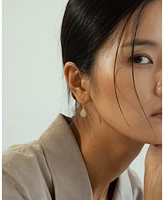 Sterling Silver 18k Gold Plated Leah Teardrop Earrings – Dainty Summer Earrings, Lightweight, Vacation Style, Warm Weather Look