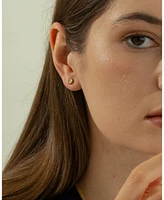 Sterling Silver 18k Gold Plated Margot Stud Earrings – Dainty Summer Earrings, Lightweight, Vacation Style, Warm Weather Look