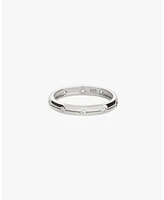 Sterling Silver Sabrina Paved Band Ring Size 7 – Dainty Summer Sparkle, Everyday Glamour, Elegant Style