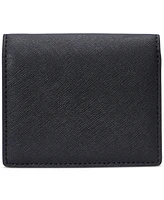 Lauren Ralph Crosshatch Leather Compact Wallet