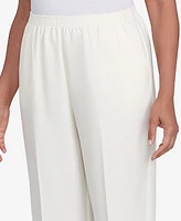 Alfred Dunner Women's Classic Accord Elastic Waist Short Length Pants
