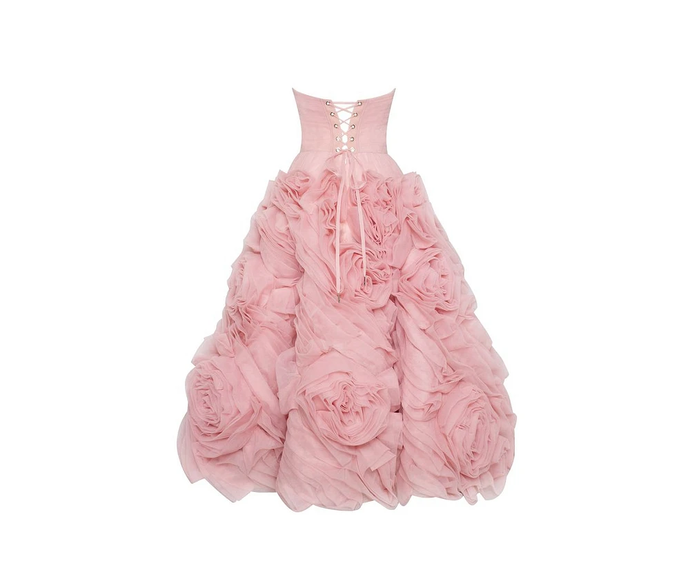 Milla Women's Dramatically Flowered Tulle Dress