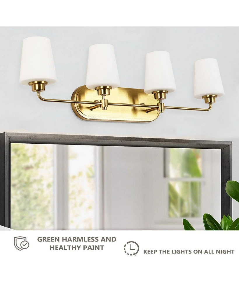 Flynama 4-Light Bathroom Vanity Light with Shade
