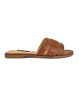 Nine West Women's Germani Woven Flat Slip-On Sandals
