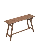 59.06 Inch Entryway Table for Living Room,Narrow Console Table with Solid Wood Legs, Modern Design Mdf Skinny Sofa Table Entrance Table for Hallway, E