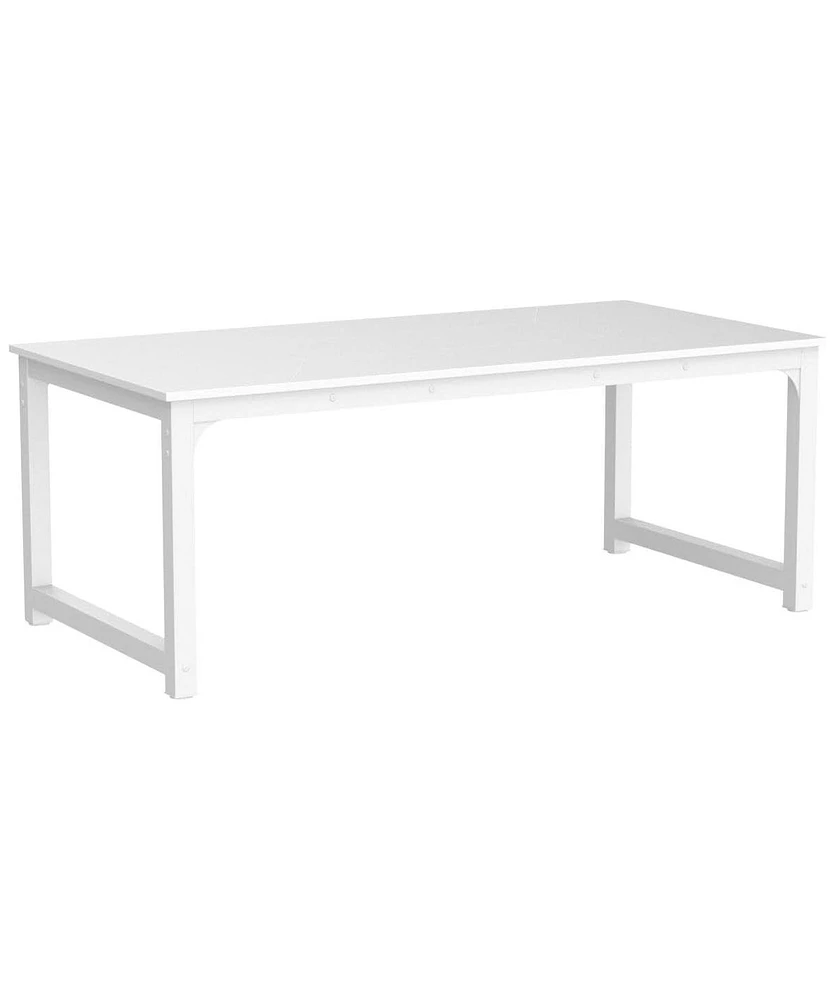 Tribesigns 78.7"x39.4" Dining Table, Industrial Kitchen Table for 8-10 Person, Rectangular Dinner Table for Dining Room Kitchen Living Room, with Heav