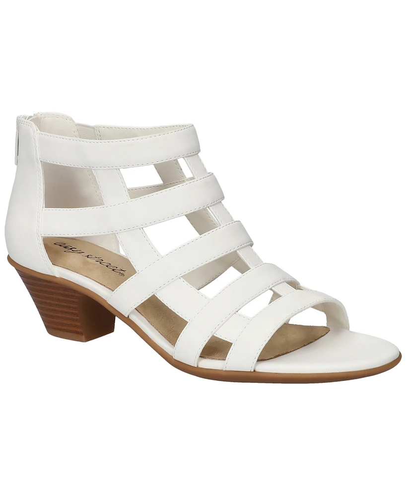 Easy Street Women's Marg Gladiator Block Heel Sandals