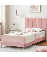 gaomon Twin Bed Frame for Boys & Girls