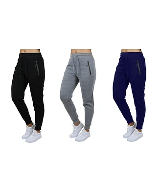 Galaxy By Harvic Women's Pro Star Modern Fit Fleece Lined Joggers