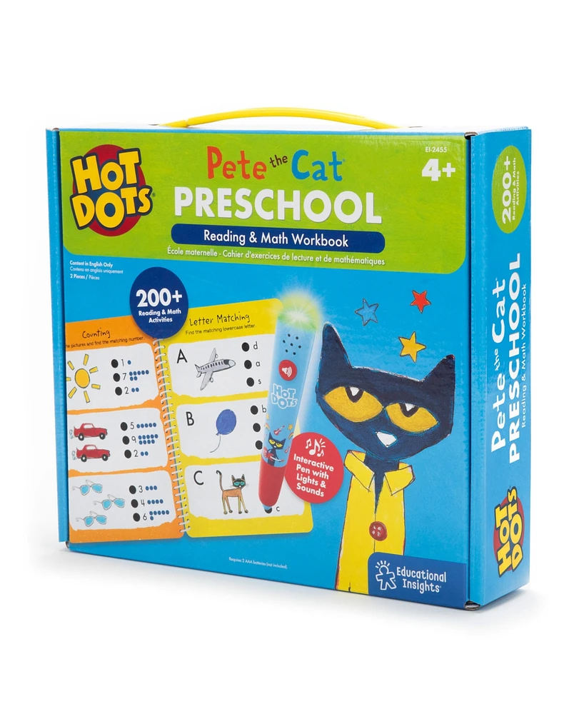 Educational Insights Hot Dots Pete the Cat Preschool Reading Math