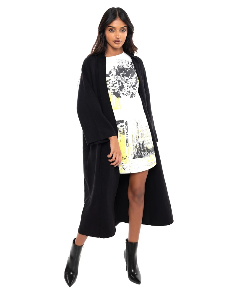 Dai Moda Women's Elbow Sleeve Unity Lux T-Shirt Dress
