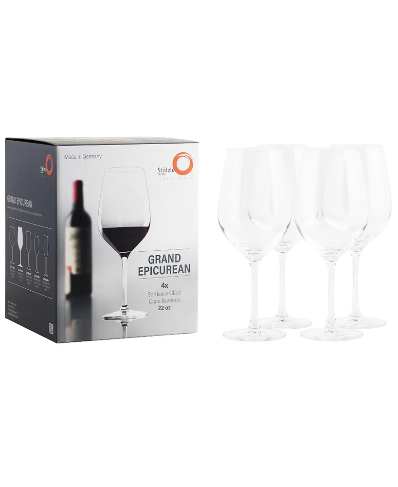 Stolzle Lausitz Grand Epicurean Bordeaux Glasses, Set of 4