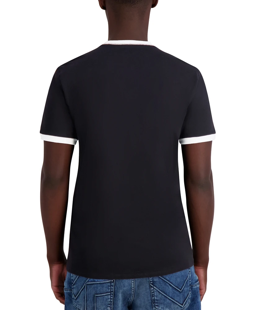 Karl Lagerfeld Paris Men's Logo Ringer T-Shirt