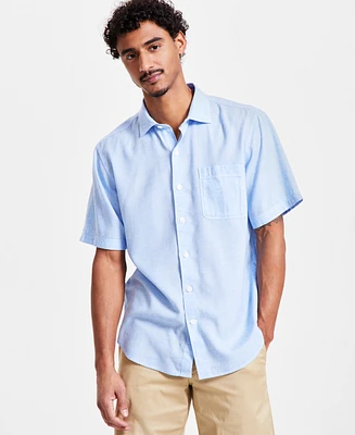 Tommy Bahama Men's Sand Desert Linen Blend Short-Sleeve Button-Down Shirt