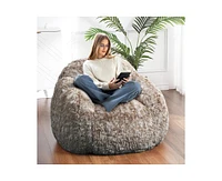gaomon Bean Bag Chairs for Adults, Faux Fur Bean Bag Chair with Filler, Soft Plush Living Room Beanbag Chair Armrest Bean Bag Couch