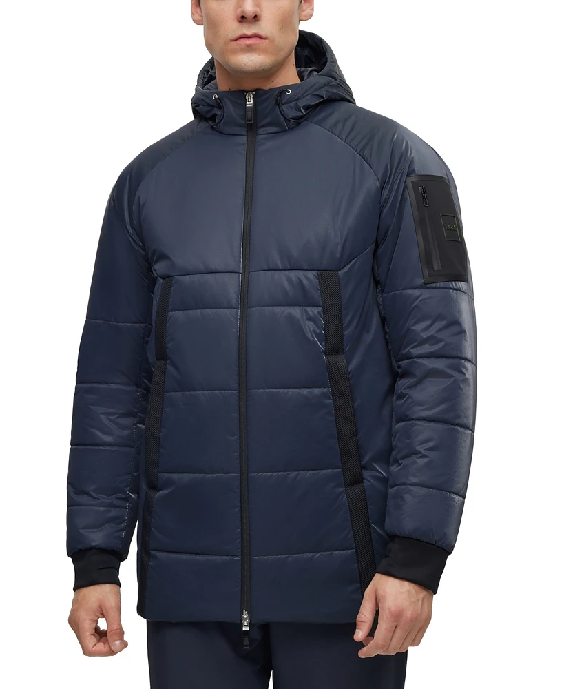 Boss by Hugo Boss Men's Branded Sleeve Pocket Regular-Fit Jacket