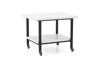 Under Desk Printer Stand with 360° Swivel Casters and Storage Shelves