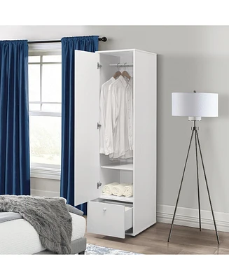 Kings Brand Furniture - Corry Wardrobe Armoire Storage Closet, White