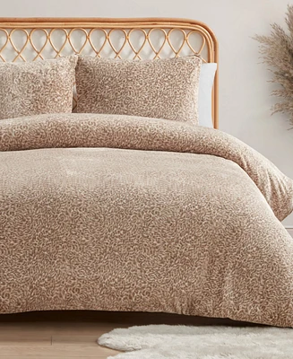 Jessica Simpson Plush Leopard 3-Pc. Comforter Set