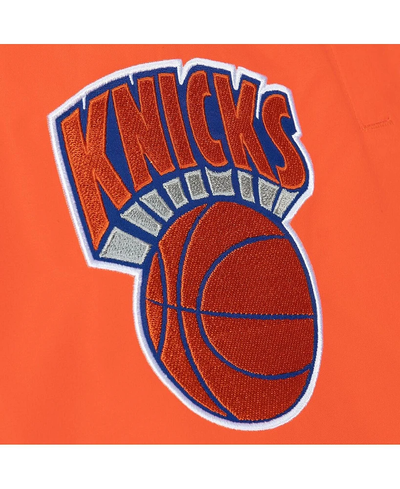 Mitchell & Ness Men's Orange New York Knicks Paintbrush Warm-Up Pants