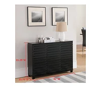 Kings Brand Furniture Sideboard Buffet Console Table Cabinet with Storage for Kitchen Dining Room and Living Room