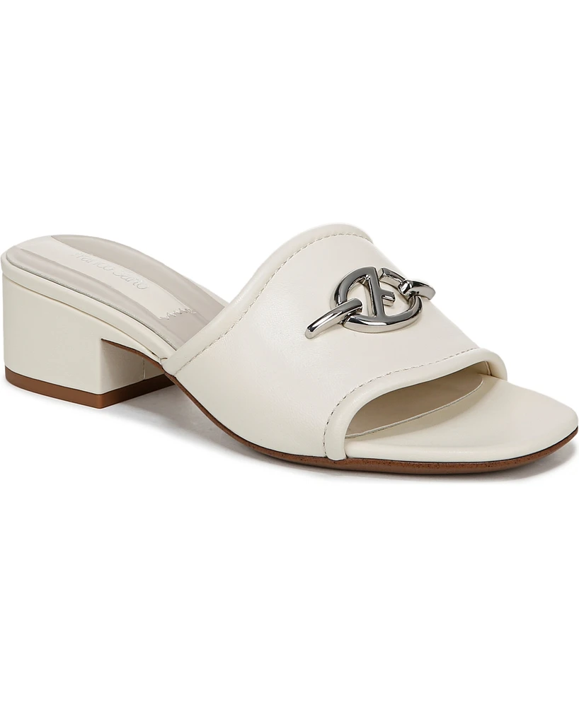 Franco Sarto Women's Noreen 2 Open Square Toe Block Heel Slide Sandals