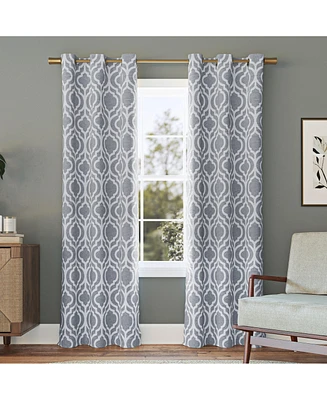 Eldon Trellis Print Blackout Grommet Curtain Panel