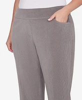 Alfred Dunner Plus Size Copenhagen Knit Corduroy Faux Fly Pull On Average Length Pants