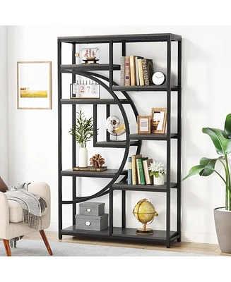 Tribesigns Bookshelf 5 Tier Etagere Bookcase, Freestanding Tall Bookshelves Display Shelf Storage Organizer with 9-Open for Living Room,