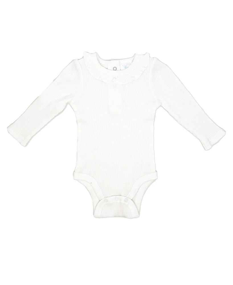 Baby Mode Girls Misty Rose Bell Bodysuit, Pants and Jacket, 3-Piece Set