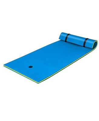 3-Layer Tear-proof Water Mat Floating Pad Island Water Sports Relaxing Blue