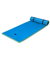 3-Layer Tear-proof Water Mat Floating Pad Island Water Sports Relaxing Blue