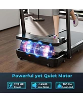 2 in 1 Folding Treadmill Walking Pad with Remote & App Control and Led Display