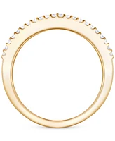 Emerald (1 ct. t.w.) & Diamond (1/3 Channel Set Band 14k Gold (Also available Ruby Sapphire)