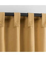 Cotton Blend Button Tab Top Curtain