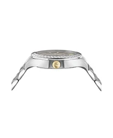Versace Hellenyium Silver Stainless Steel Bracelet Watch