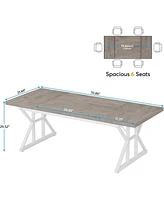 Tribesigns 70.8-Inch Executive Desk, Large Computer Office Desk Workstation, Modern Simple Style Laptop Study Writing Table Business Furniture fo