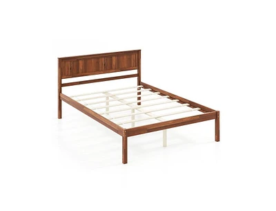 Sturdy Platform Bed Frame – Modern Headboard and Built-In Support for Comfortable, Box Spring-Free Sleep