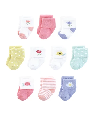 Touched by Nature Baby Girls Organic Cotton Socks, Soft Wildflower