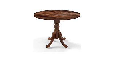 Solid Wood Round Kitchen Table – Rustic Dining with Sturdy Legs and Smooth Finish