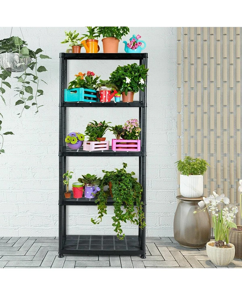 5-Tier Heavy Duty Shelving Unit – Metal Storage Rack for Kitchen, Pantry, or Garage Organization