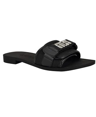 Guess Women's Elyze Quattro G Slip-On Slide Flat Sandals
