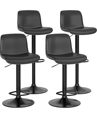 gaomon Bar Stool Set of 4, Adjustable Swivel Barstools, Modern Kitchen Bar Stools, Modern Design Bar Chairs for Kitchen Island, Dining Room, Home Bar