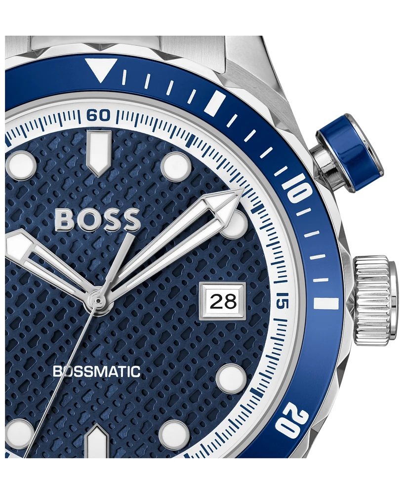 Hugo Boss Men's Bossmatic Silver Stainless Steel Watch